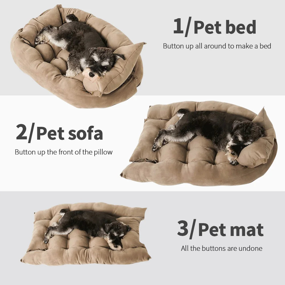 Cama multifunción 3 en 1 para perros y gatos