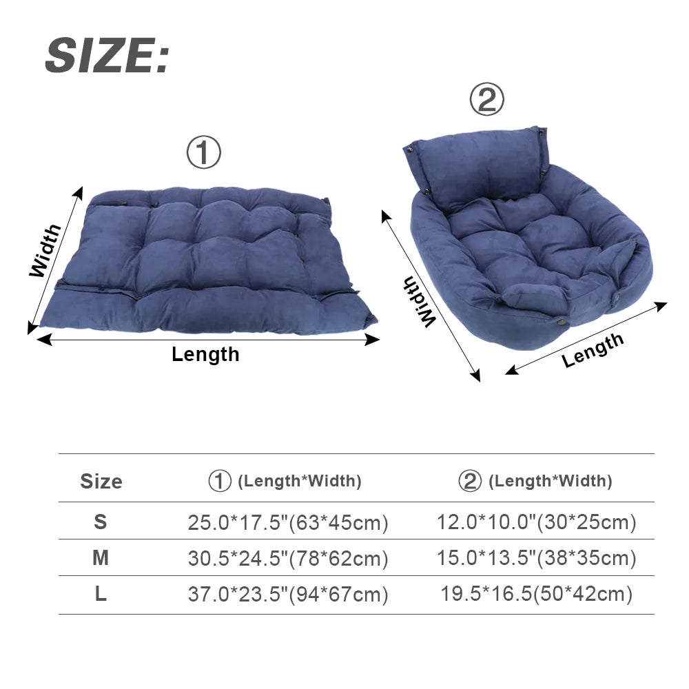 Cama multifunción 3 en 1 para perros y gatos