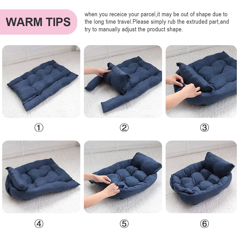 Cama multifunción 3 en 1 para perros y gatos