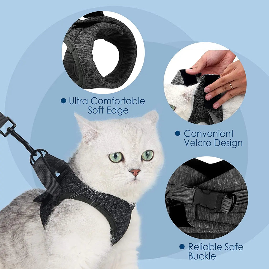 Pretal chaleco para gatos con correa de 1,2 m