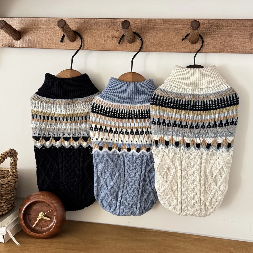 Suéter estampado de estilo vintage para perros