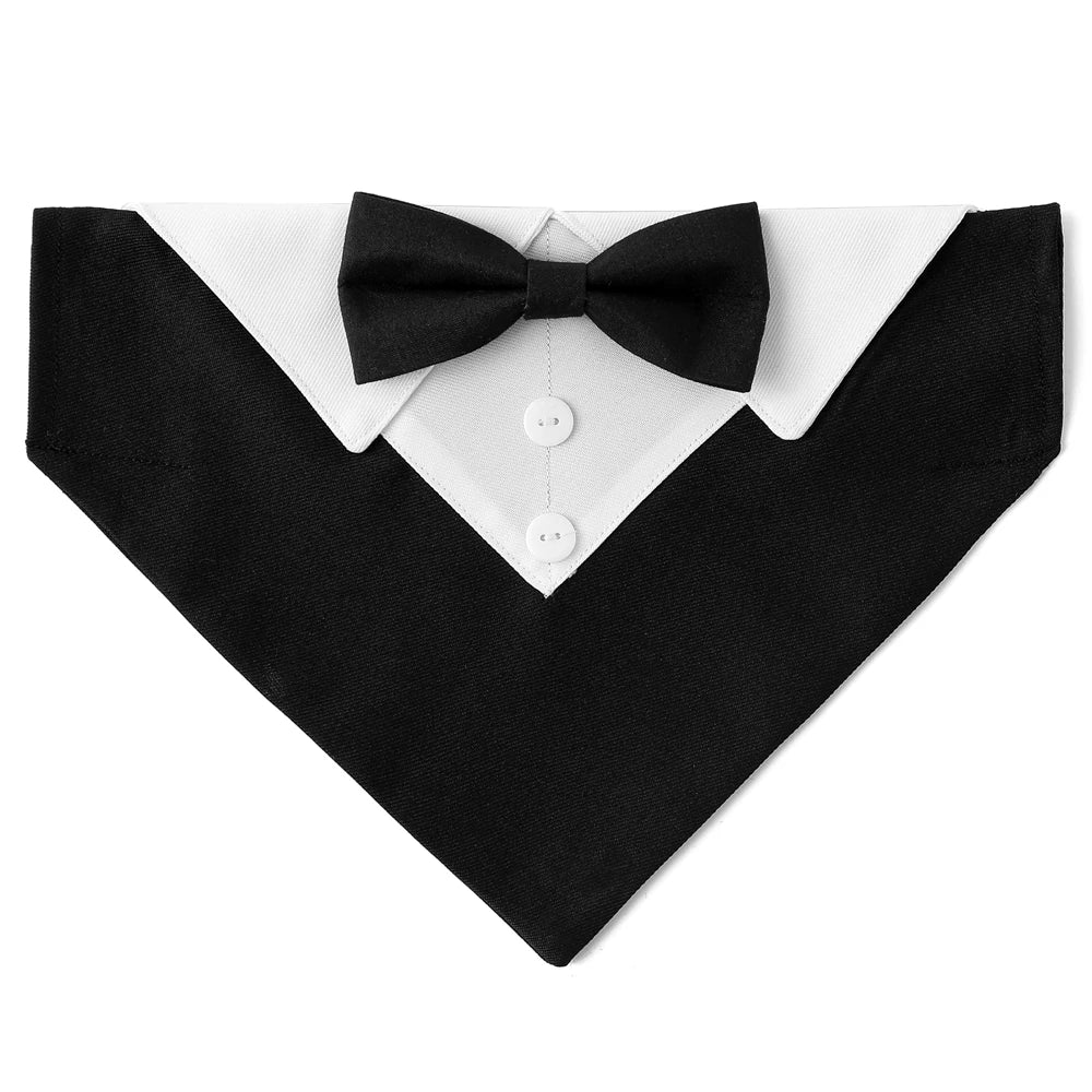 Bandana de gala para mascotas con moño ajustable