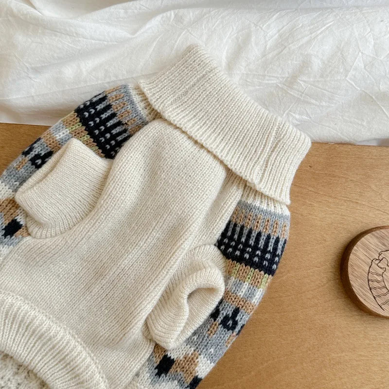 Suéter estampado de estilo vintage para perros