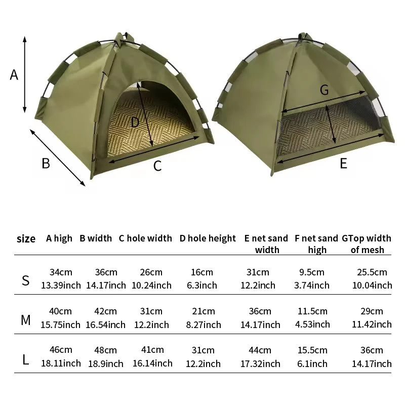Carpa plegable para gatos con colchoneta reversible