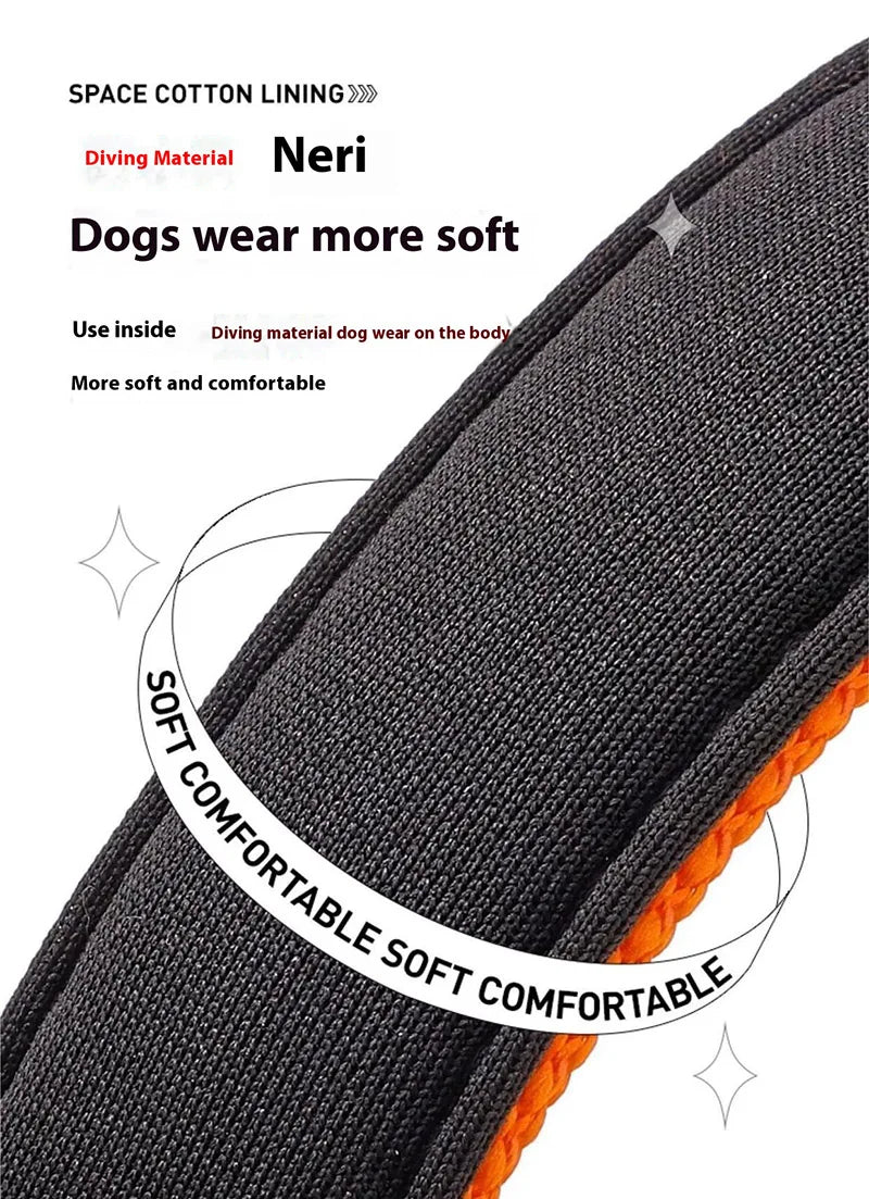 Collar reflectivo para perros con acolchado y doble argolla