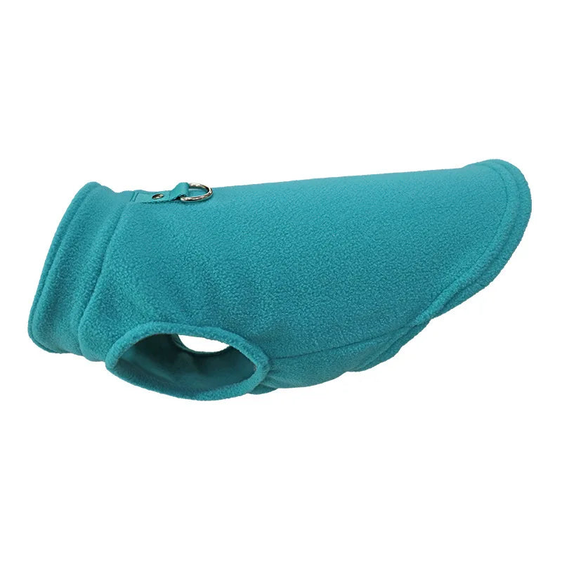 Chaleco de polar con argolla para perros pequeños y gatos
