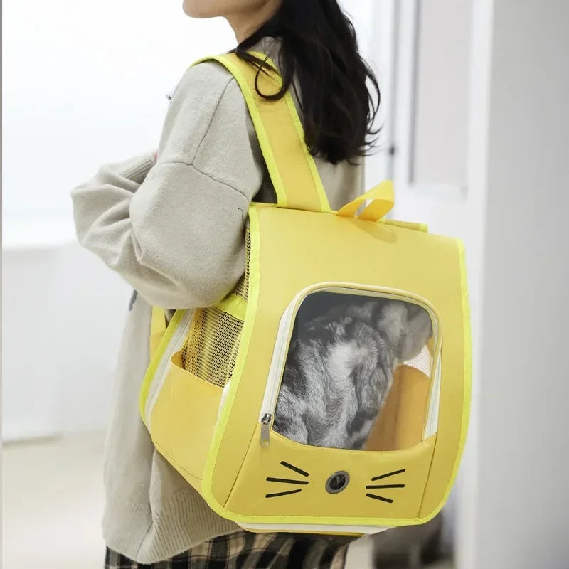 Mochila transportadora ventilada para gatos y perros pequeños