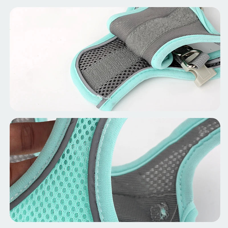 Pretal chaleco reflectivo con correa para perros pequeños