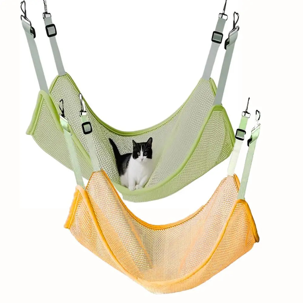 Hamaca de malla para gatos con correas ajustables