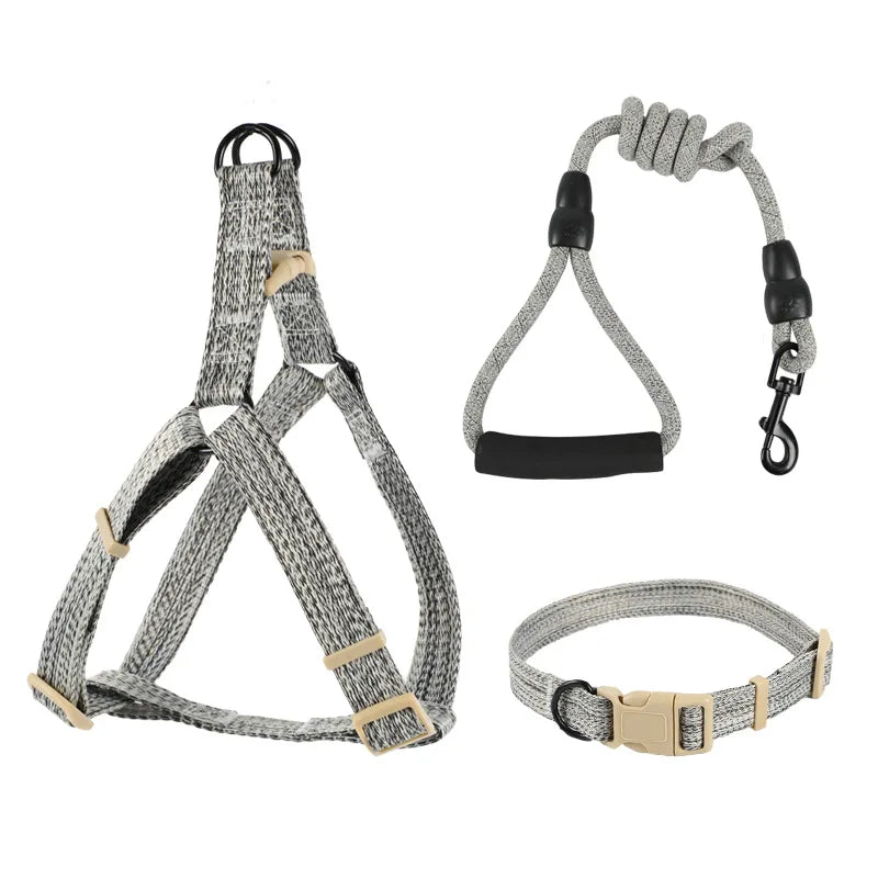 Conjunto de pretal, collar y correa para perros pequeños