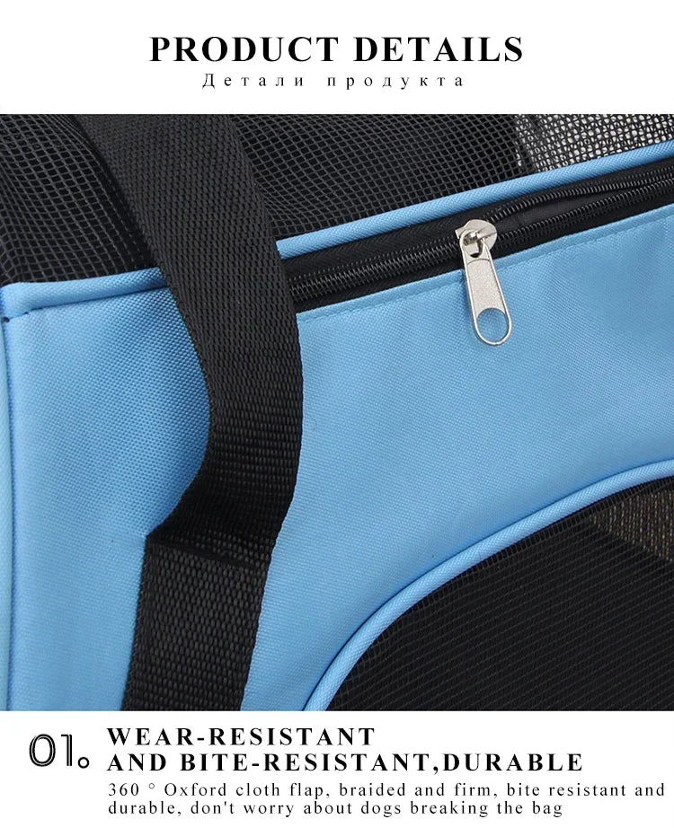 Bolso transportador plegable de nylon con ventilación