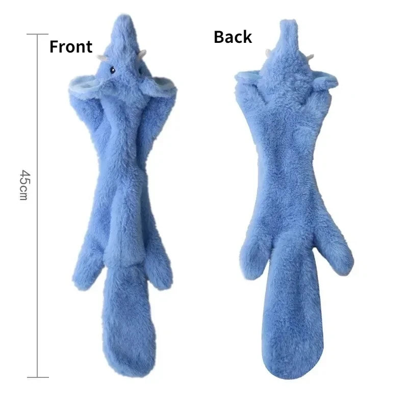 Peluche plano para perros sin relleno y con sonido