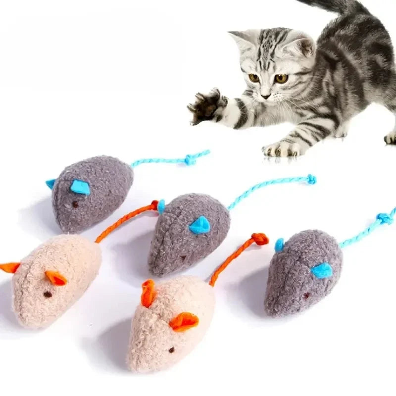 Pack de ratones de tela para gatos con catnip