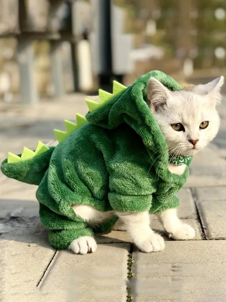 Enterito verde de cuatro patas con diseño animal para mascotas