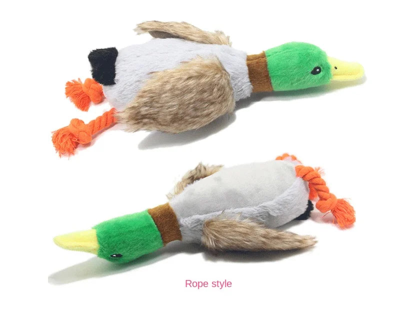 Pato de peluche con sonido para perros