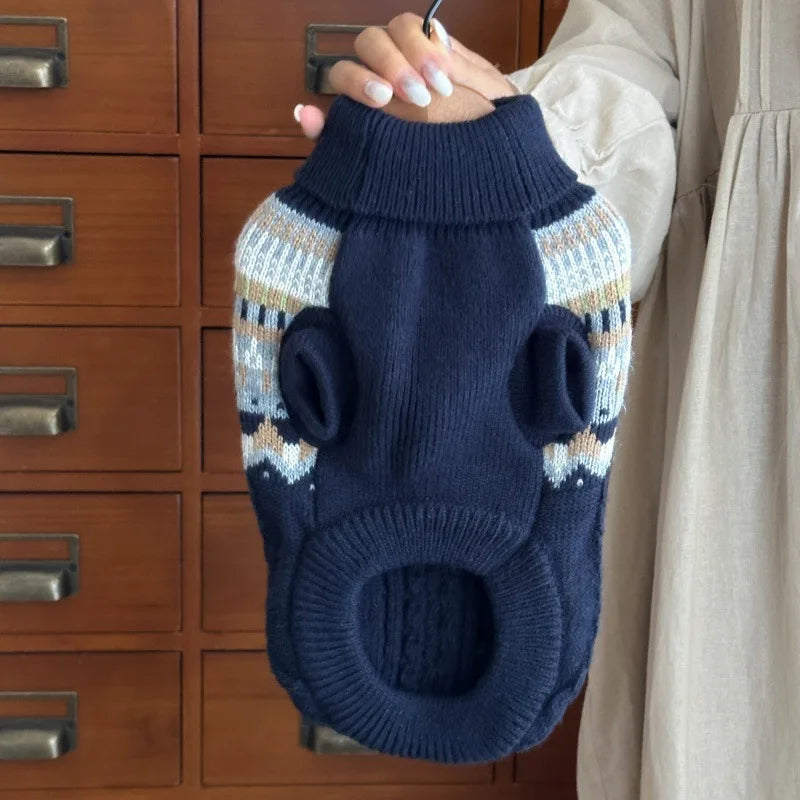 Suéter estampado de estilo vintage para perros