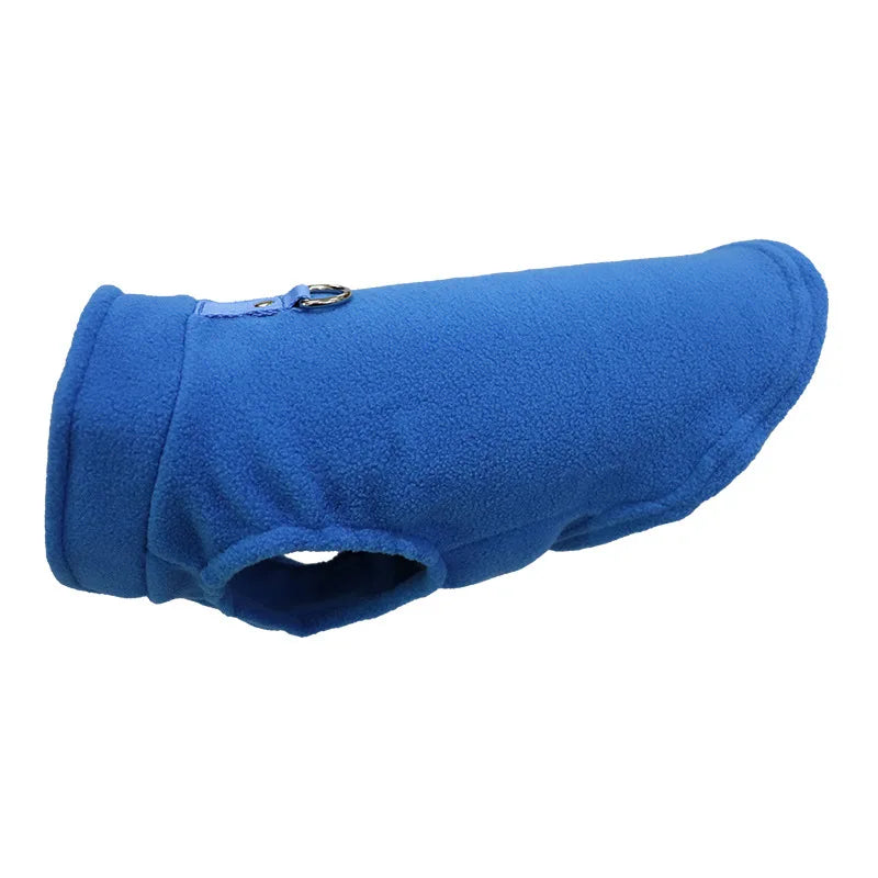 Chaleco de polar con argolla para perros pequeños y gatos