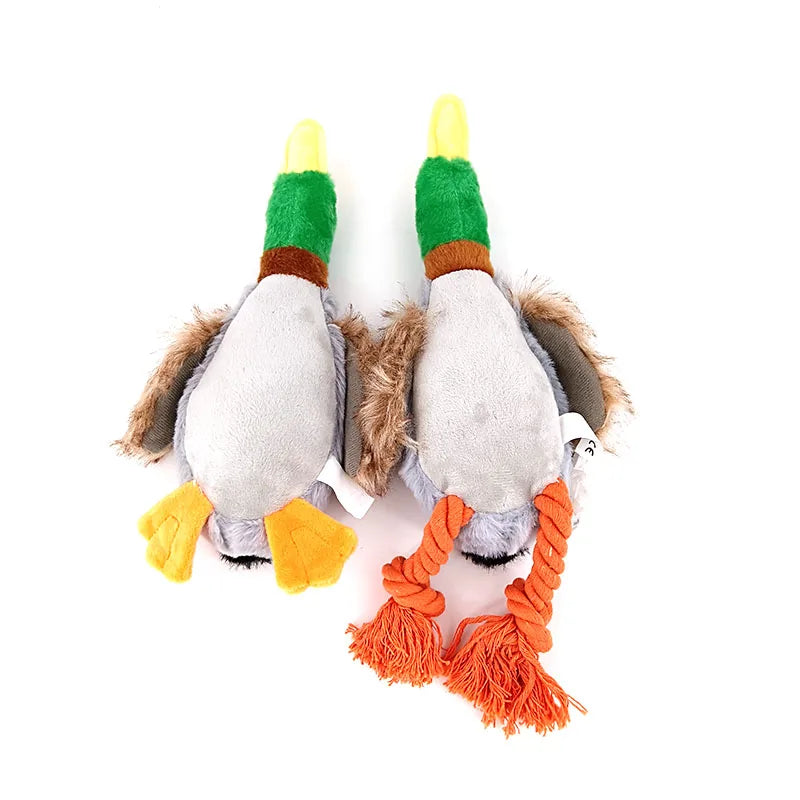 Pato de peluche con sonido para perros