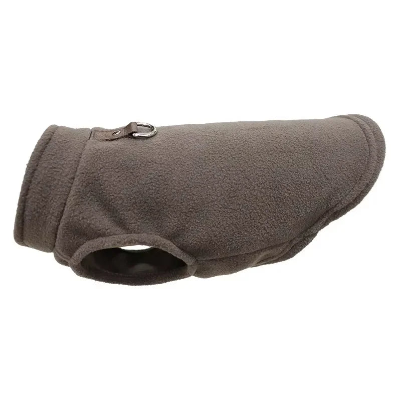 Chaleco de polar con argolla para perros pequeños y gatos