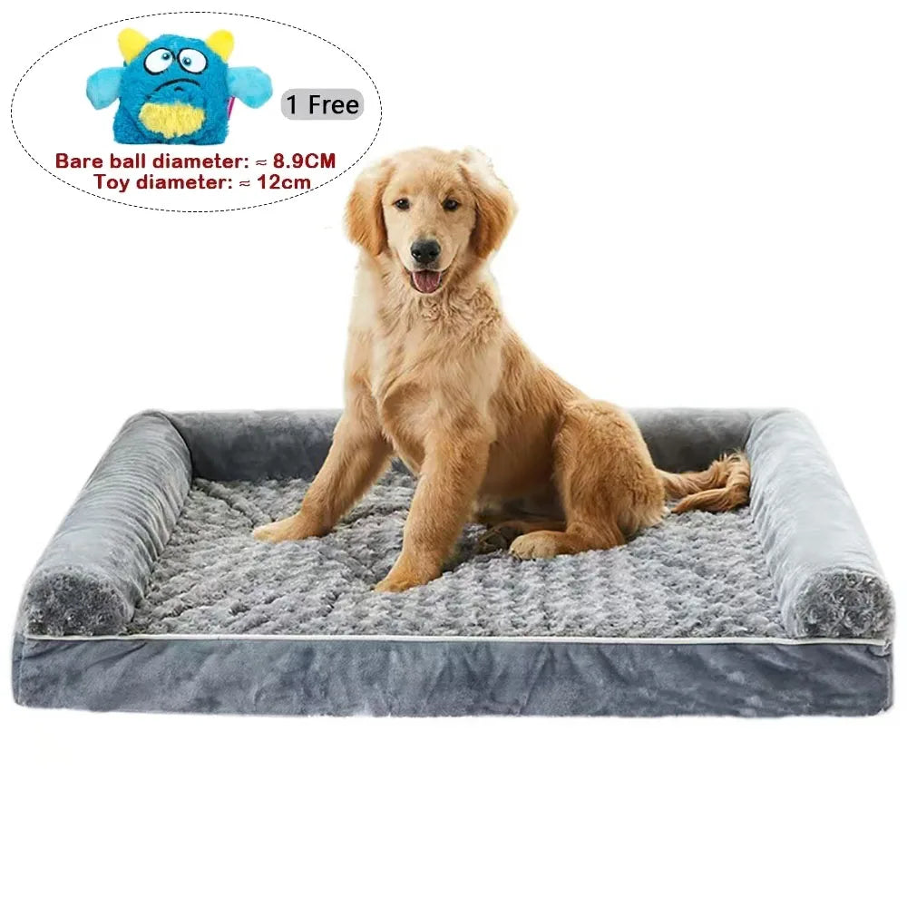 Cama rectangular para perros con cubierta desmontable