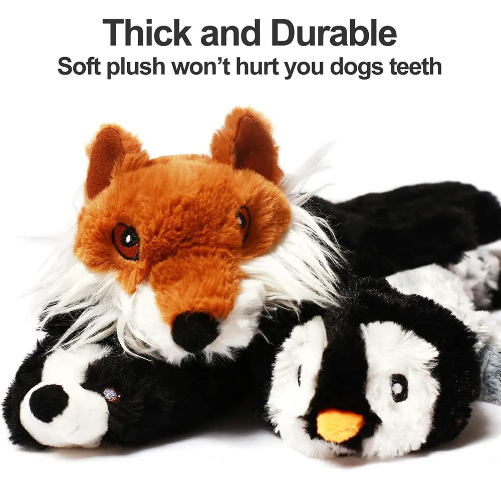 Peluche plano para perros sin relleno y con sonido