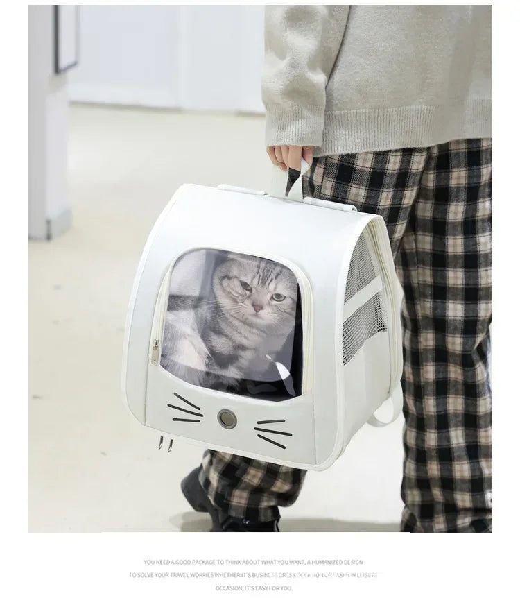 Mochila transportadora ventilada para gatos y perros pequeños