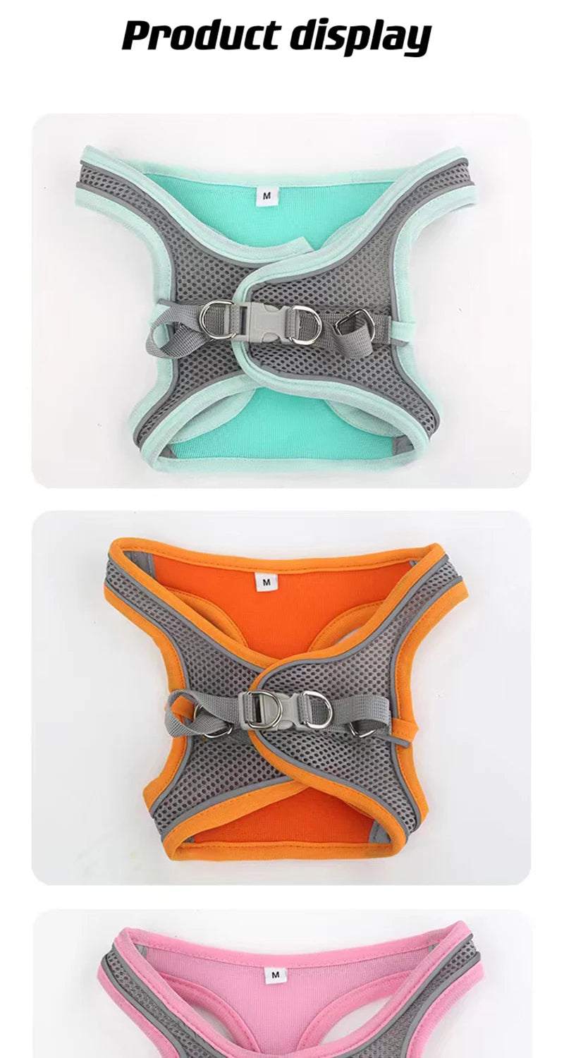 Pretal chaleco reflectivo con correa para perros pequeños