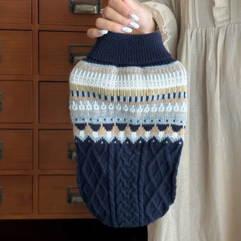Suéter estampado de estilo vintage para perros