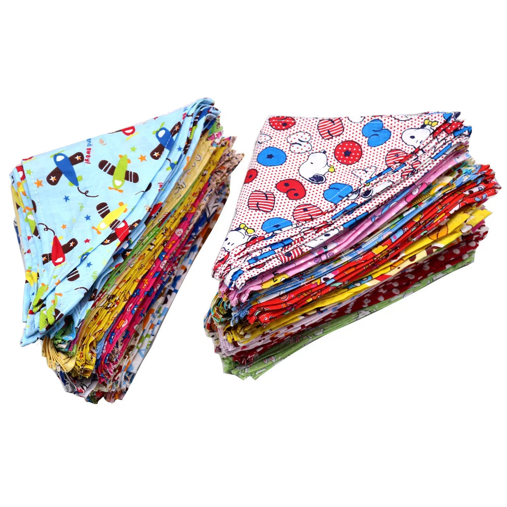 Pack de 10 bandanas triangulares de tela para perros