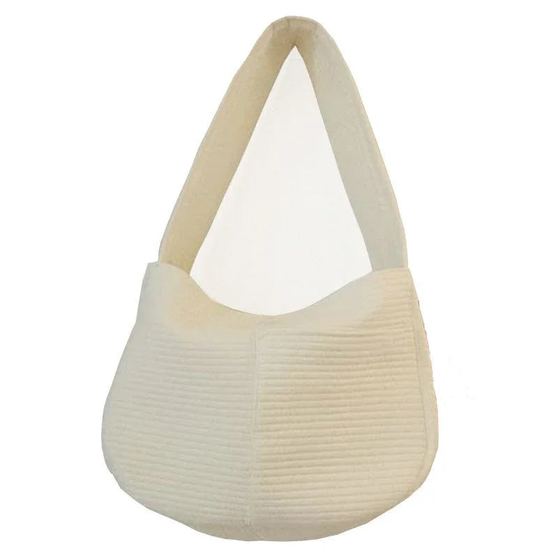 Bandolera de lona blanca para mascotas pequeñas