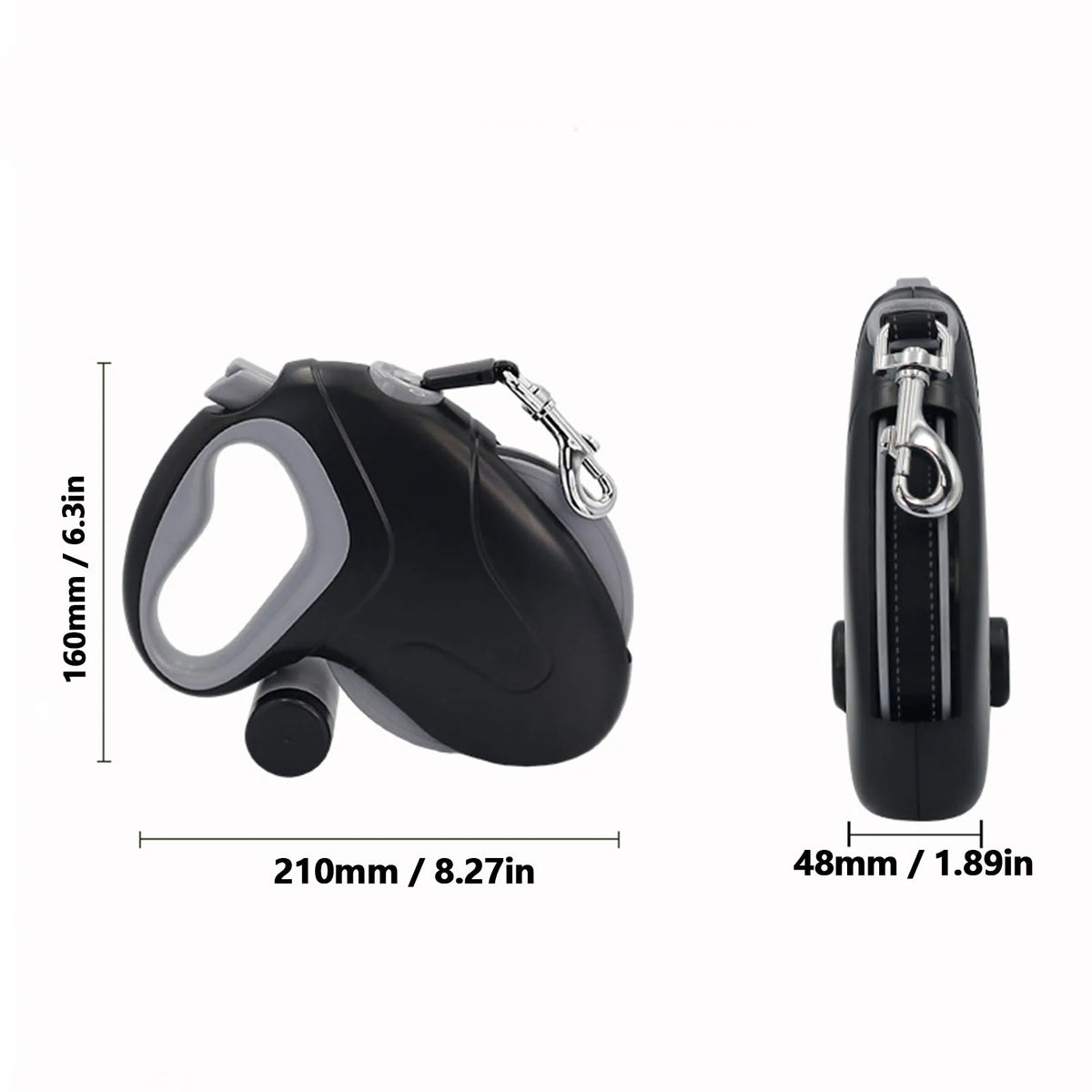 Correa extensible para perros de 10 m con portabolsitas