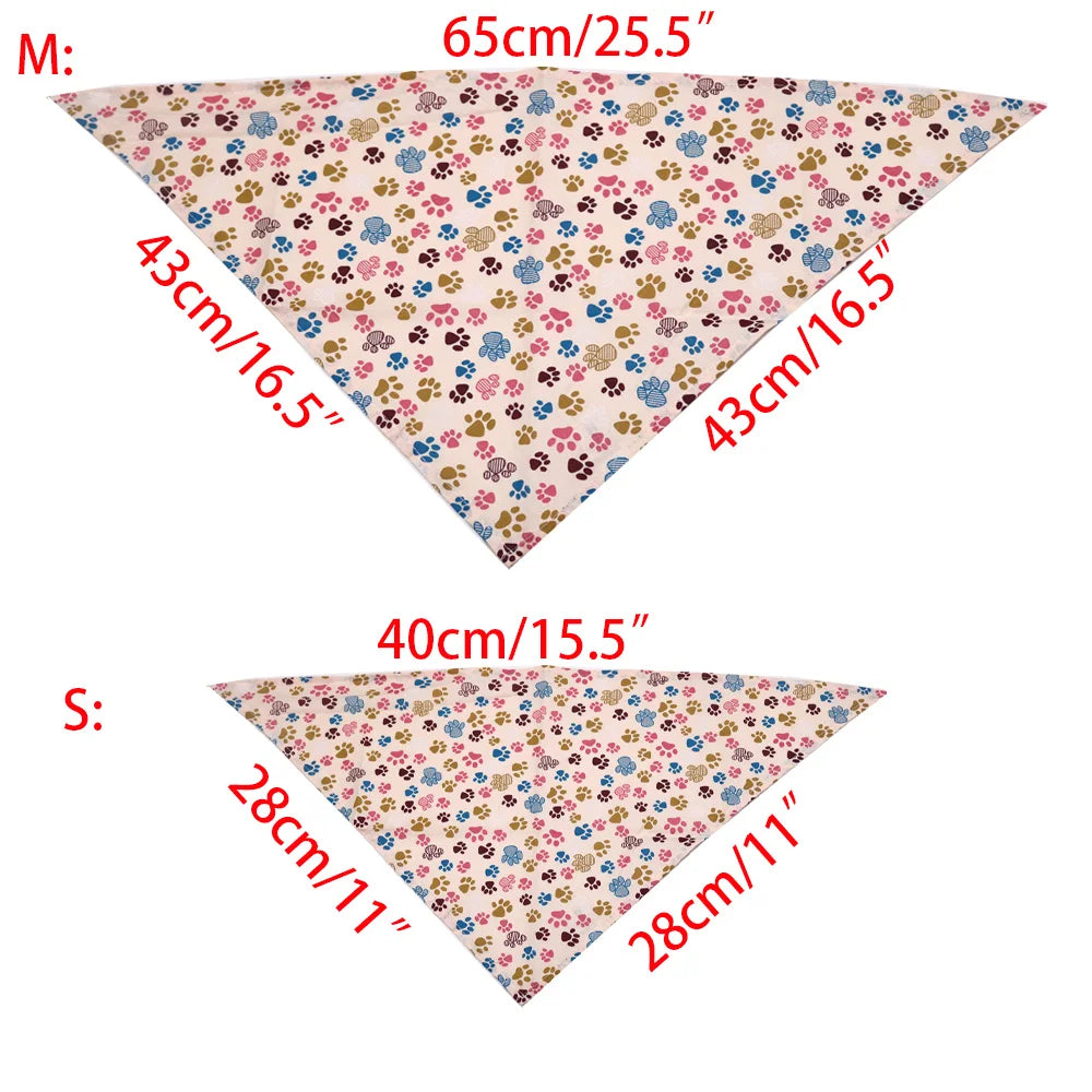 Pack de 10 bandanas triangulares de tela para perros