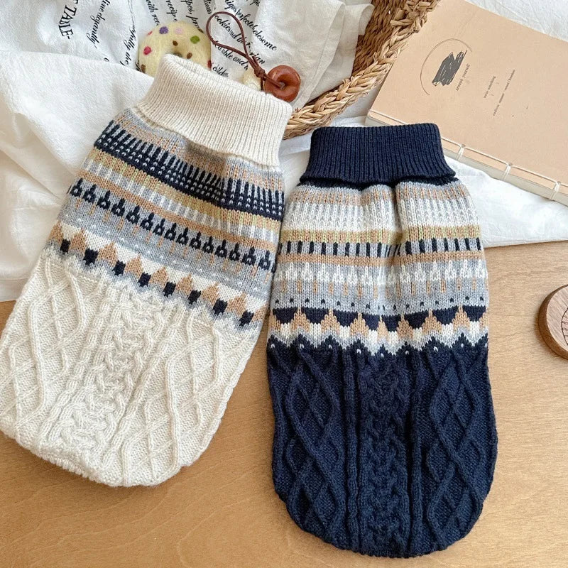 Suéter estampado de estilo vintage para perros