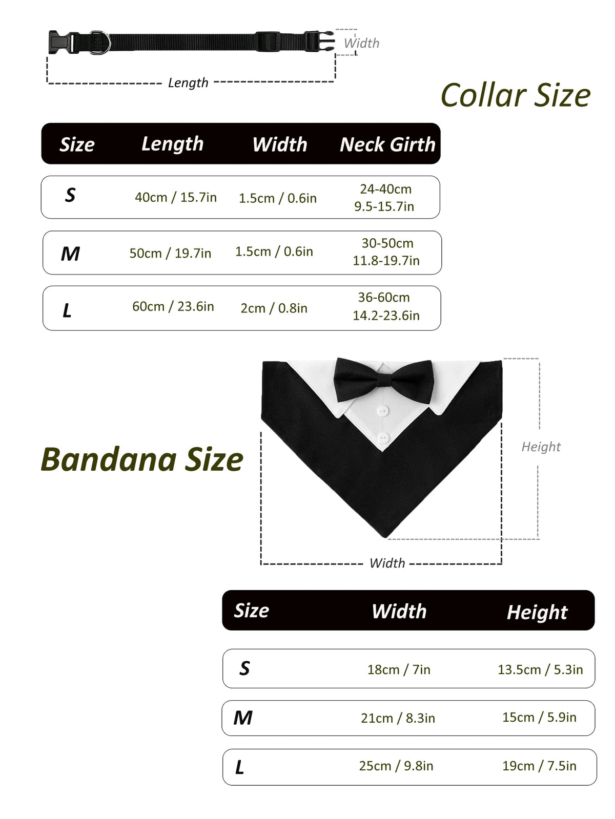 Bandana de gala para mascotas con moño ajustable