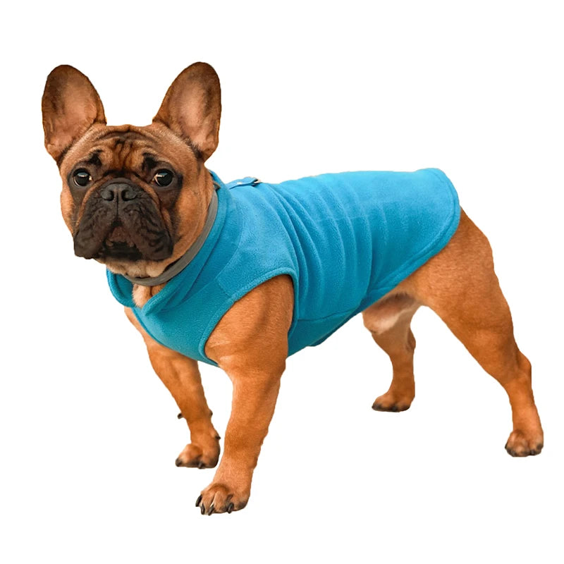 Chaleco de polar con argolla para perros pequeños y gatos