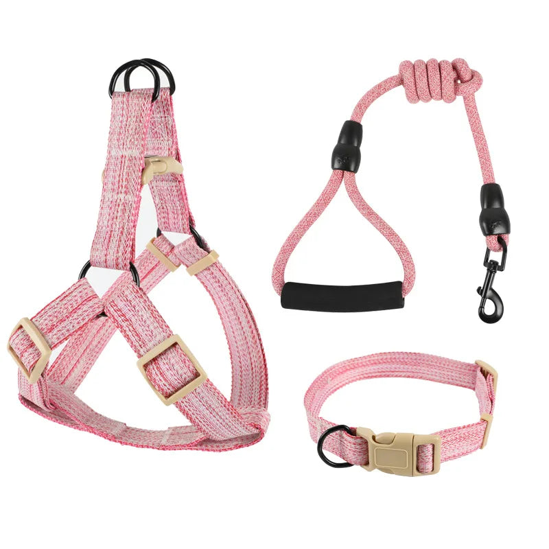 Conjunto de pretal, collar y correa para perros pequeños