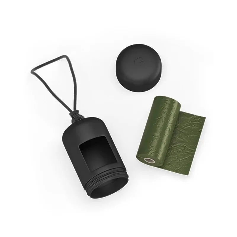 Dispensador portátil de bolsitas para paseos con perros