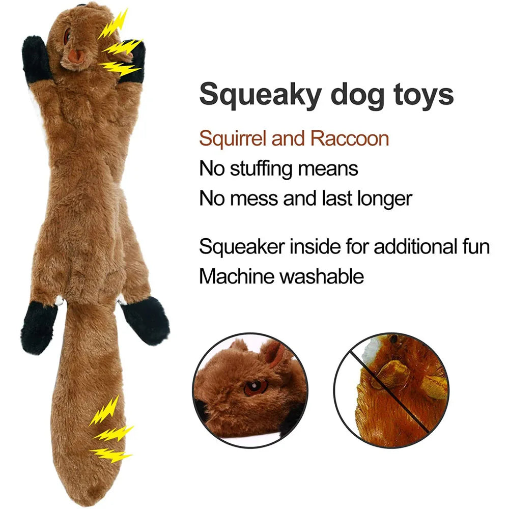 Peluche plano para perros sin relleno y con sonido