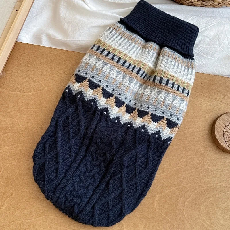 Suéter estampado de estilo vintage para perros