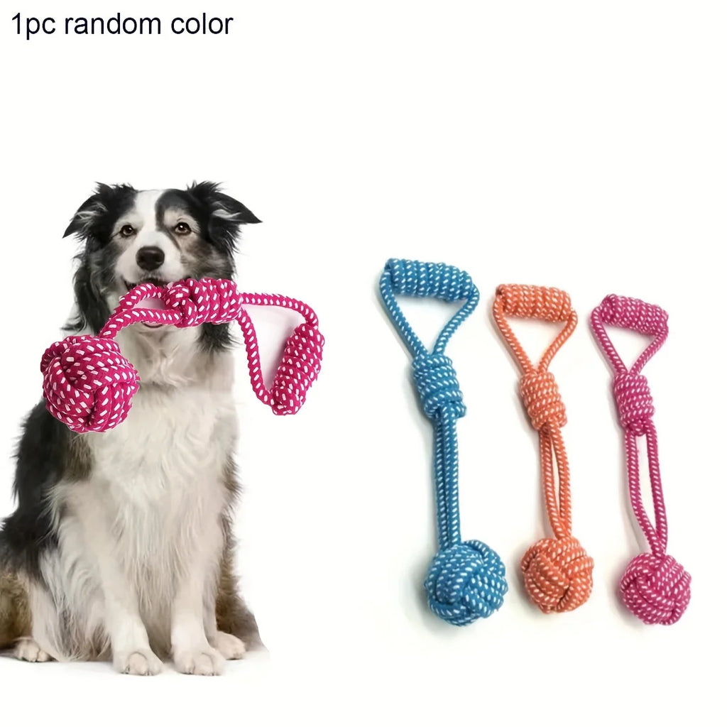 Pelota con soga de agarre para perros