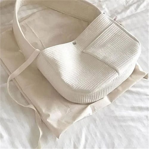 Bandolera de lona blanca para mascotas pequeñas