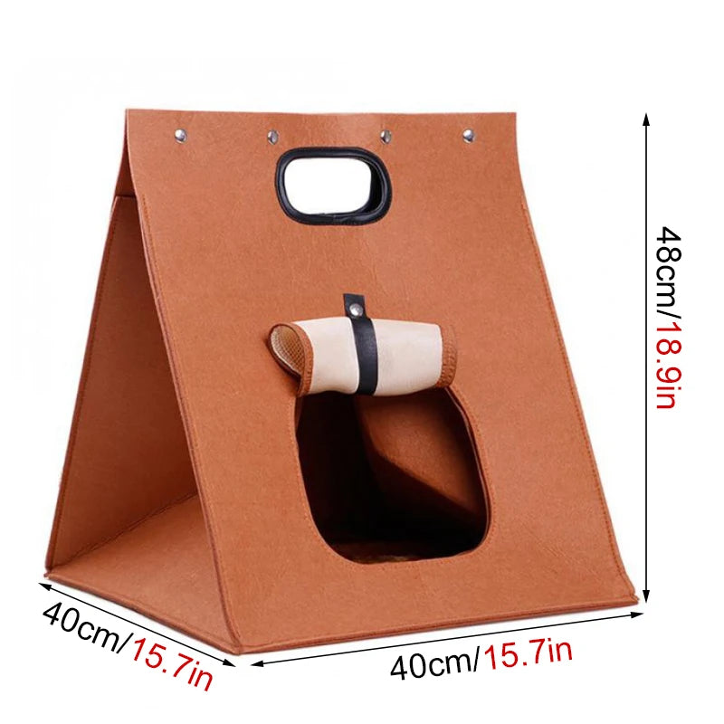 Cueva plegable de fieltro para gatos