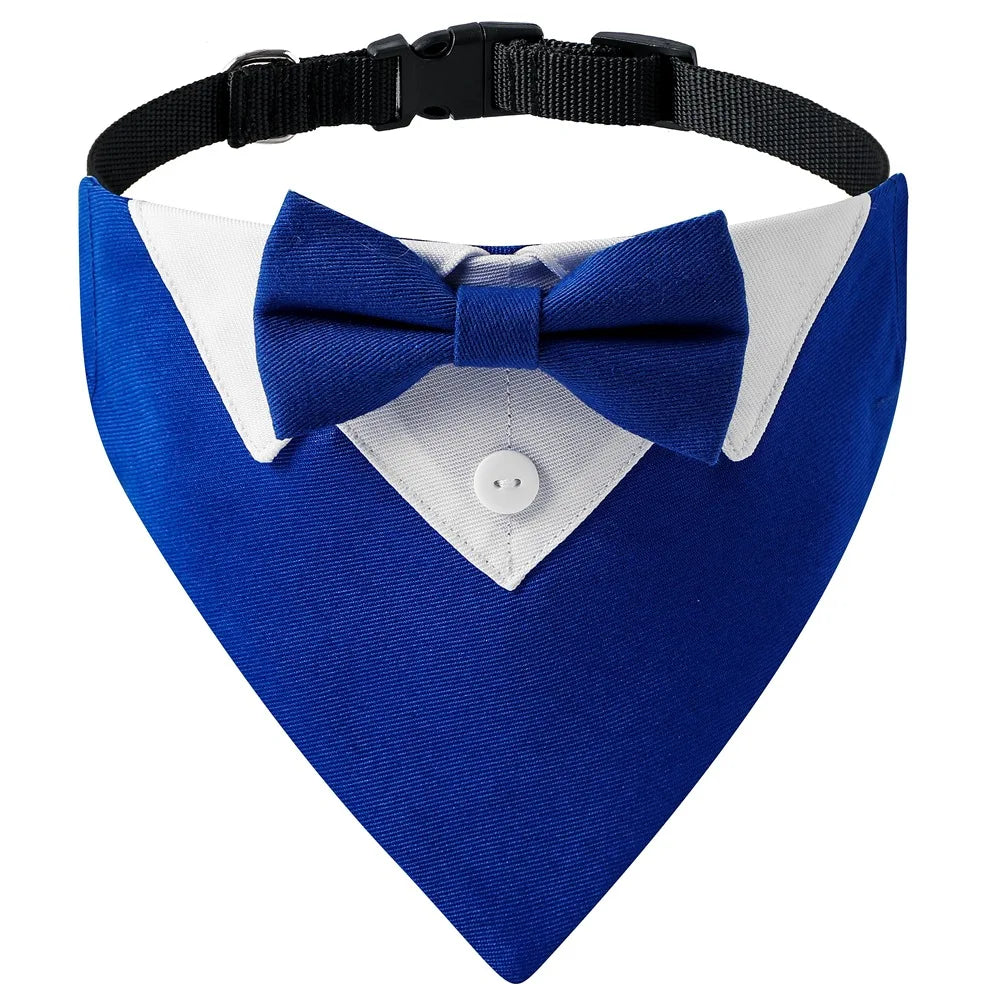Bandana de gala para mascotas con moño ajustable