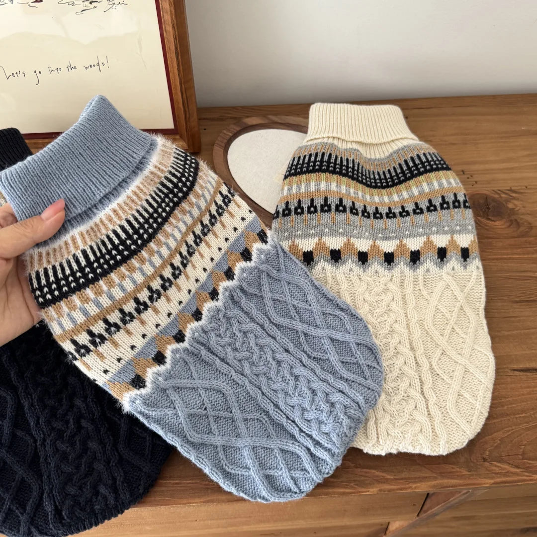 Suéter estampado de estilo vintage para perros