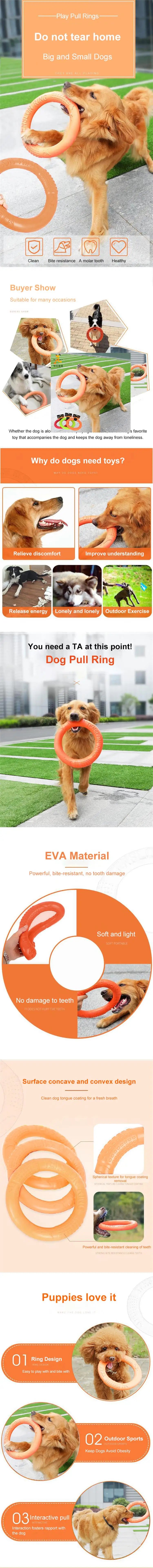 Aro de juego para perros para lanzar y buscar