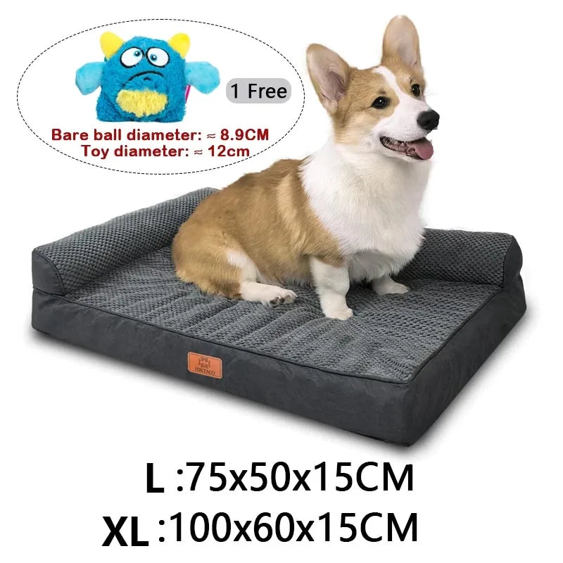 Cama rectangular para perros con cubierta desmontable