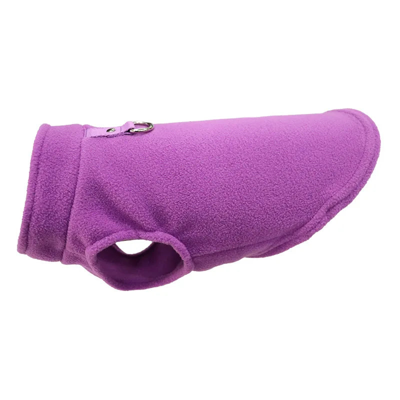 Chaleco de polar con argolla para perros pequeños y gatos