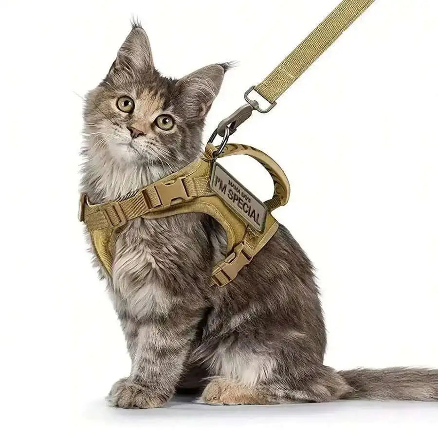 Pretal chaleco ajustable para gatos con malla suave