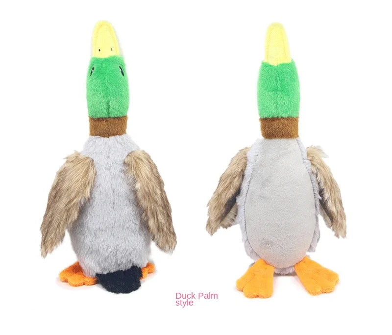 Pato de peluche con sonido para perros