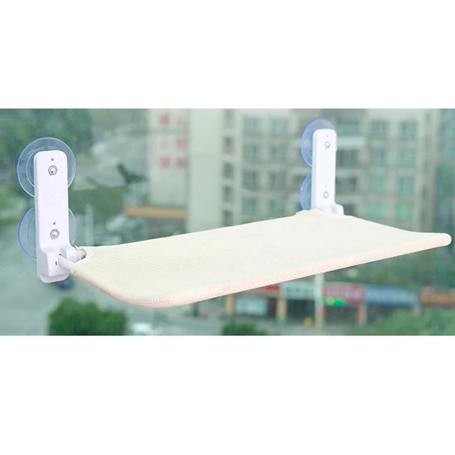 Hamaca plegable de ventana para gatos en malla o peluche